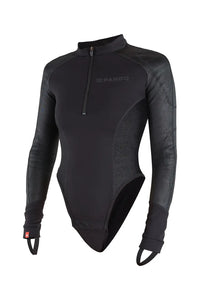 Armored motorcycle long-sleeve bodysuit base layer for women