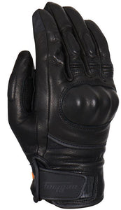 Furygan lady black leather motorcycle glove with hard knuckle protectors