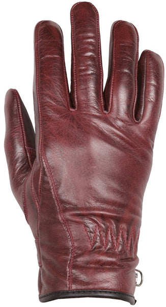 dark red lady motorcycle glove