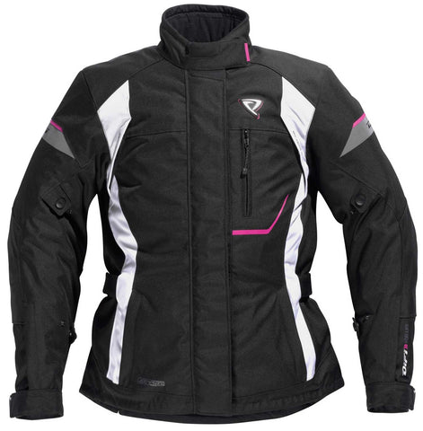 Difi Nexia Waterproof Textile Motorcykeljakke til kvinder - hvid/pink