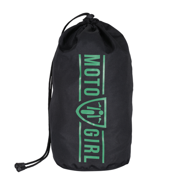 Motorcycle Vest bag with green Moto Girl logo