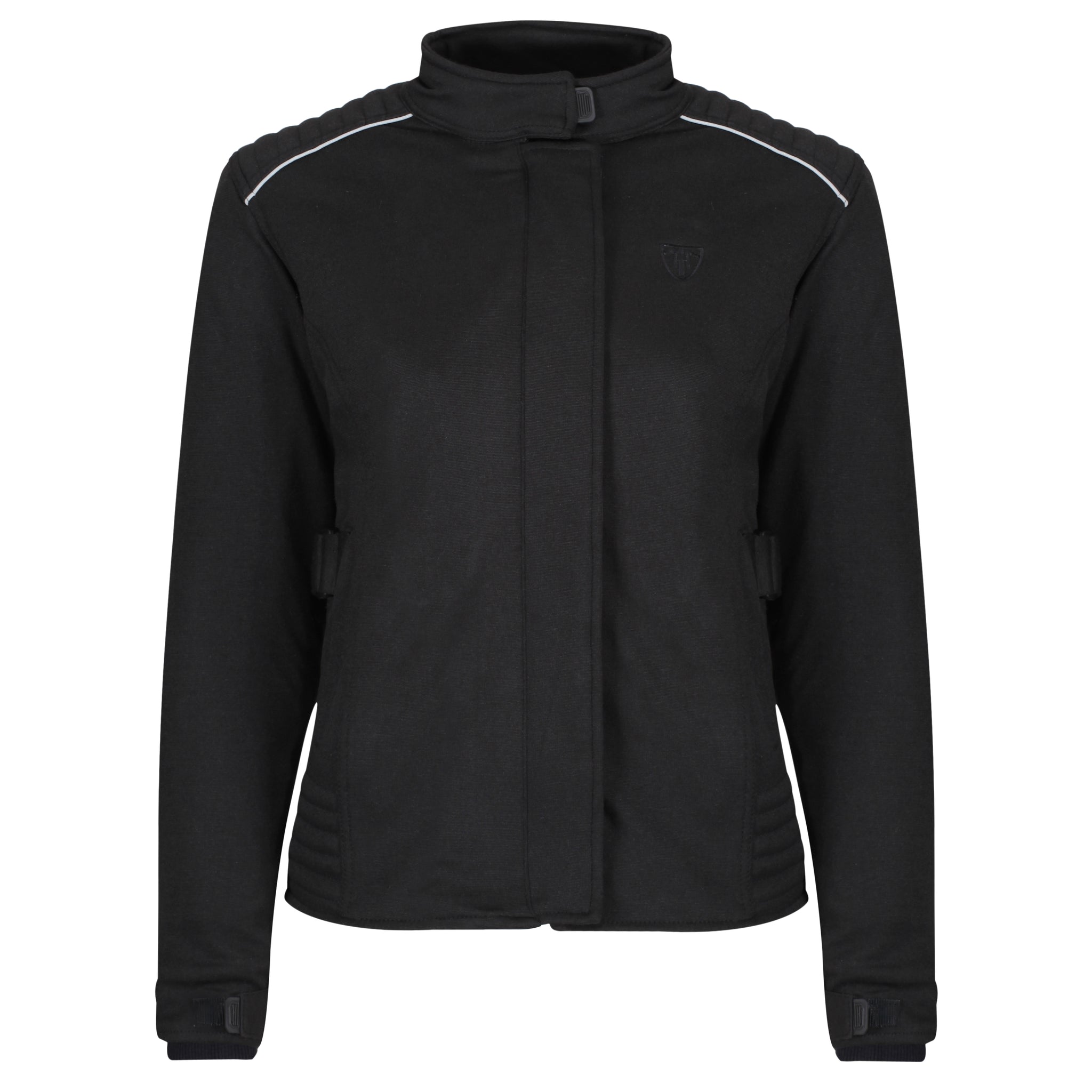 Women's textile black motorcycle jacket 