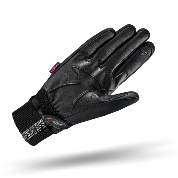 The palm of black women motorcycle glove oslo wind from shima