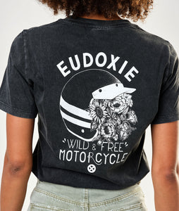 Eudoxie women t-shirt with motorcycle motives 