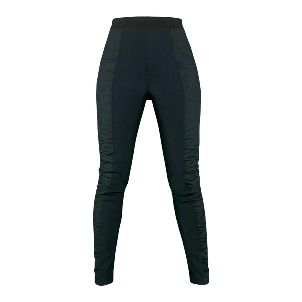 Women's motorcycle leggings with green sides from exagon66